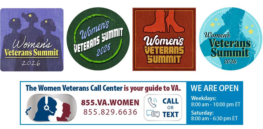 Women's Veterans Summit graphics and call center banner ad